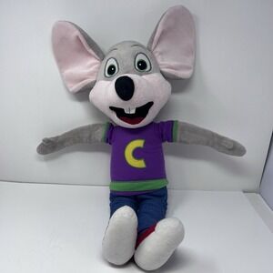 Chuck E Cheese Large Jumbo 28" Plush Toy Fun Express Stuffed Animal Mouse Mascot